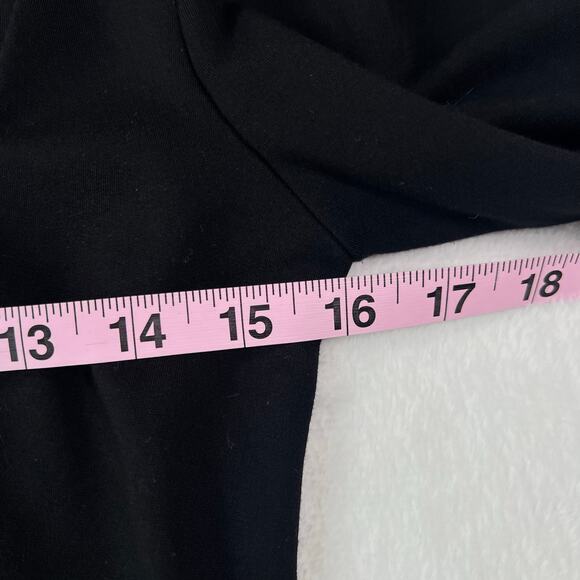 Forever 21 Black Crop Corset Style Long Sleeve Top Large - Picture 5 of 6